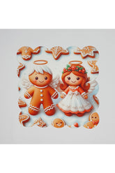 Kurabiye Adam ve Kurabiye Kız Romantik Desenli Lazer Kesim Kokteyl Peçetesi